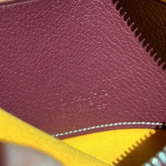 Goyard Goyardine Mini Senat Pochette burgundy pouch wallet case - Picture 9 of 11